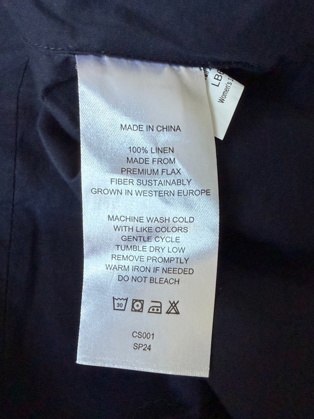 Quince Women's Deep Navy 100% European Linen Vest Size Medium 39848 - Picture 12 of 14